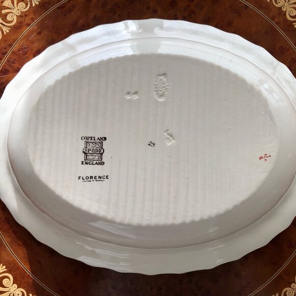 9” Oval Vegetable Bowl Florence Collection By Spode - Picture 2 of 8